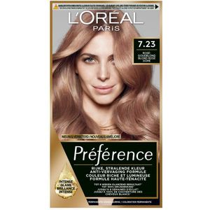1+1 gratis: L'Oréal Préférence Permanente Haarkleuring 7.23 Rosegoud Blond