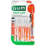3x GUM Trav-Ler Ragers Oranje 0.9mm 6 stuks