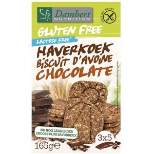 3x Damhert Haverkoekjes Chocolade Glutenvrij 165 gr