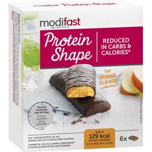 Modifast Protein Shape Reep Pure Chocolade & Sinaasappel 6 x 31 gr