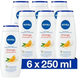 6x Nivea Douchecrème Orange en Avocado 250 ml