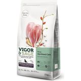 Vigor & Sage Kattenvoer Sterilised Indoor Poria 2 kg