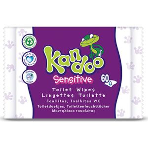 Kandoo Vochtige Toiletdoekjes Sensitive 60 stuks