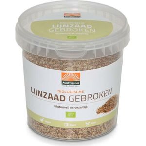 6x Mattisson Biologische Gebroken Lijnzaad 300 gr