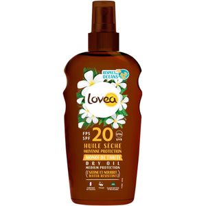2x Lovea Sun Dry Oil Spray Zonnebrand SPF 20 150 ml