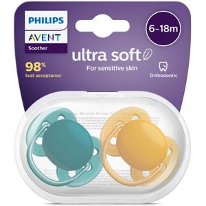 Philips Avent Ultra Soft Fopspeen 6-18 maanden Jongen/Meisje 2 stuks