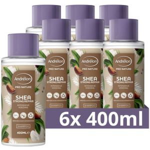 6x Andrelon Shampoo Shea Strong Repair 400 ml