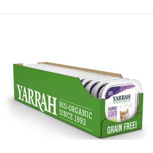 16x Yarrah Bio Kattenvoer Chunks Kip - Kalkoen 100 gr