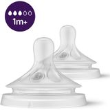 Philips Avent Natural Flesspeen 1M+ - T3 2 stuks