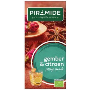 3x Piramide Biologische Thee Citroen en Gember 45 gr