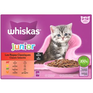 Whiskas Junior Multipack Classic Selectie in Saus 12 x 85 gr