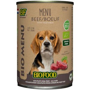 12x BF Petfood Biofood Organic Rund Menu 400 gr
