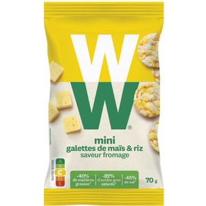 4x WW Mini Rijst- en Maiswafels Kaassmaak 70 gr