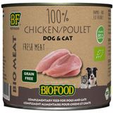 12x BF Petfood Biofood Organic Hond en Kat 100% Kip 200 gr