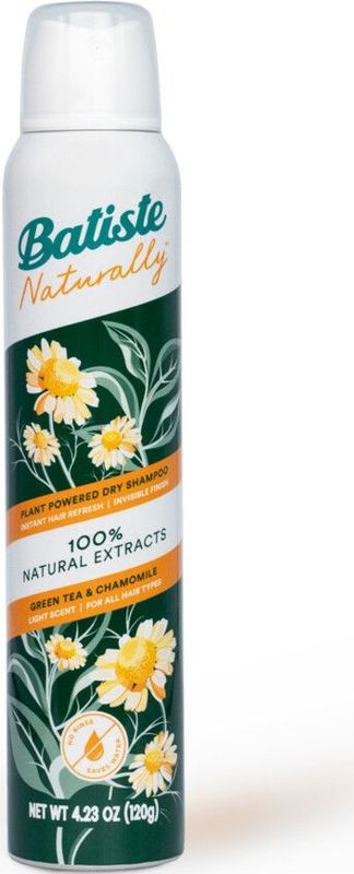 6x Batiste Naturally Droogshampoo Green Tea & Chamomile 200 ml