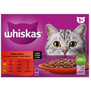 2x Whiskas Adult Multipack Classic Selectie in Saus 24 x 85 gr