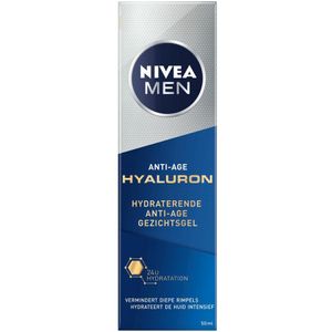 6x Nivea Men Hyaluron Hydraterende Anti-Age gezichtsgel 50 ml