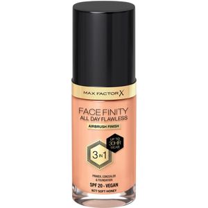 2x Max Factor Facefinity All Day Flawless Foundation N77 Soft Honey 34 ml