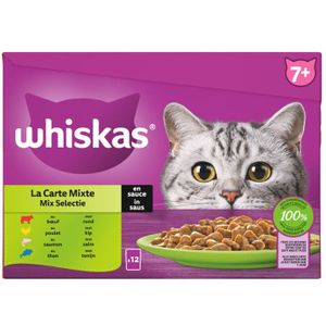 Whiskas Senior Multipack Mix Selectie in Saus 12 x 85 gr