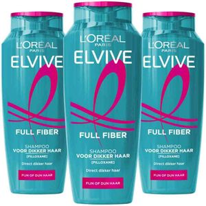 3x L'Oréal Elvive Full Fiber Shampoo 250 ml