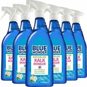 6x Blue Wonder Kalk-reiniger 100% natuurlijke spray 750 ml