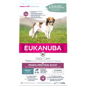 3x Eukanuba Hondenvoer Daily Care Eend Adult Mono-Proteine 2,3 kg