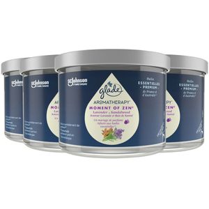 4x Glade Aromatherapy Geurkaars Moment Of Zen 260 gr