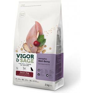Vigor & Sage Hondenvoer Senior Well-Being Astragalus 2 kg