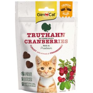 GimCat Kattensnack Crunchy Kalkoen - Cranberry 50 gr