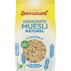 Zonnatura Krokante Muesli Naturel Biologisch 375 gr