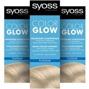 3x Syoss Color Glow Kleuropfrisser Platinum 100 ml