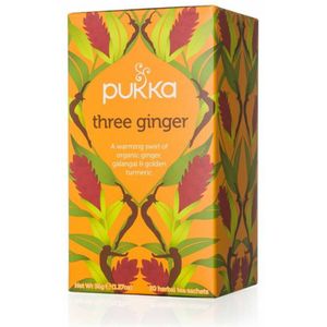3x Pukka Thee Three Ginger 20 stuks