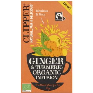 3x Clipper Thee Ginger & Tumeric 20 stuks