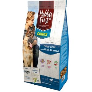 Hobby First Canex Puppy-Junior Maxi Vis & Rijst 12 kg