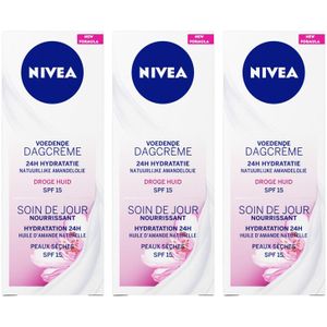 3x Nivea Dagcrème Voedend SPF 15 50 ml