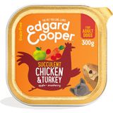 18x Edgard & Cooper Kuipje Vers Vlees Hondenvoer Kip - Kalkoen 300 gr