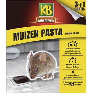 KB Home Defense Muizen Pasta Alfachloralose Kant-en-Klare Lokdoos Magik Paste 4 stuks