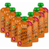 7x Ella's Kitchen Knijpzakje 4+ m Wortels Appels Pastinaak 120 gr