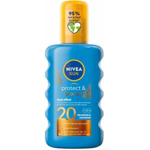 1+1 gratis: Nivea Sun Protect & Bronze Zonnespray SPF 20 200 ml