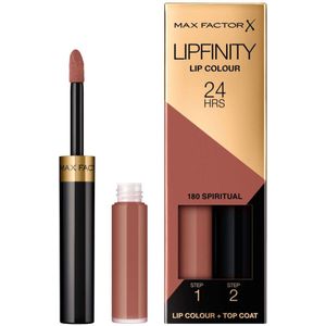 2x Max Factor Lipfinity Liquid Lipstick 180 Spiritual 2,3 ml