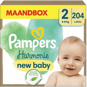 Pampers Harmonie Luiers Maat 2 (4-8kg) 204 stuks