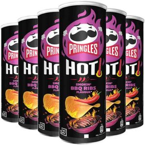 6x Pringles HOT Smokin' BBQ Ribs 160 gr