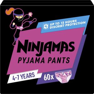 Pampers Ninjamas Nachtluiers Maat 7 (4-7 jaar) Meisje 60 stuks