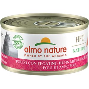 24x Almo Nature HFC Natural Kattenvoer Kip en Lever 70 gr