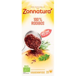 3x Zonnatura Thee Rooibos Bio 20 stuks