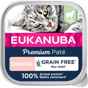 16x Eukanuba Lams Pate Graanvrij Senior Kat 85 gr