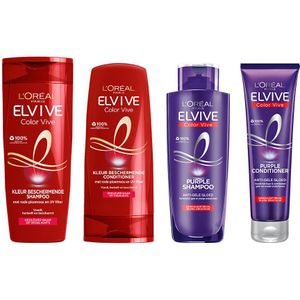 L'Oréal Elvive Color Vive Shampoo & Conditioner + Color Vive Purple Shampoo & Conditioner Pakket