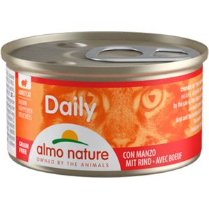 24x Almo Nature Daily Mousse Kattenvoer Stukjes Rund 85 gr