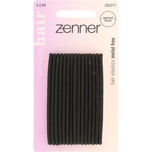 8x Zenner Elastieken Metal Free Zwart 15 stuks