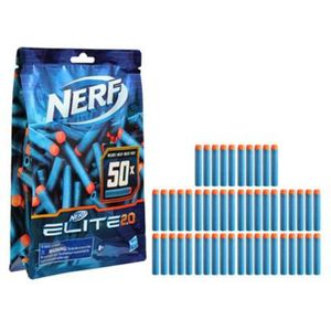 50 Nerf Elite 2.0 darts - Geschikt voor alle Nerf Elite blasters - Leeftijd 8+ - Vliegen tot 27 meter!